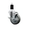 Service Caster 4'' Gray Poly Swivel 1-1/2'' Expanding Stem Caster with Brake SCC-EX20S414-PPUB-TLB-112 - alternate 1